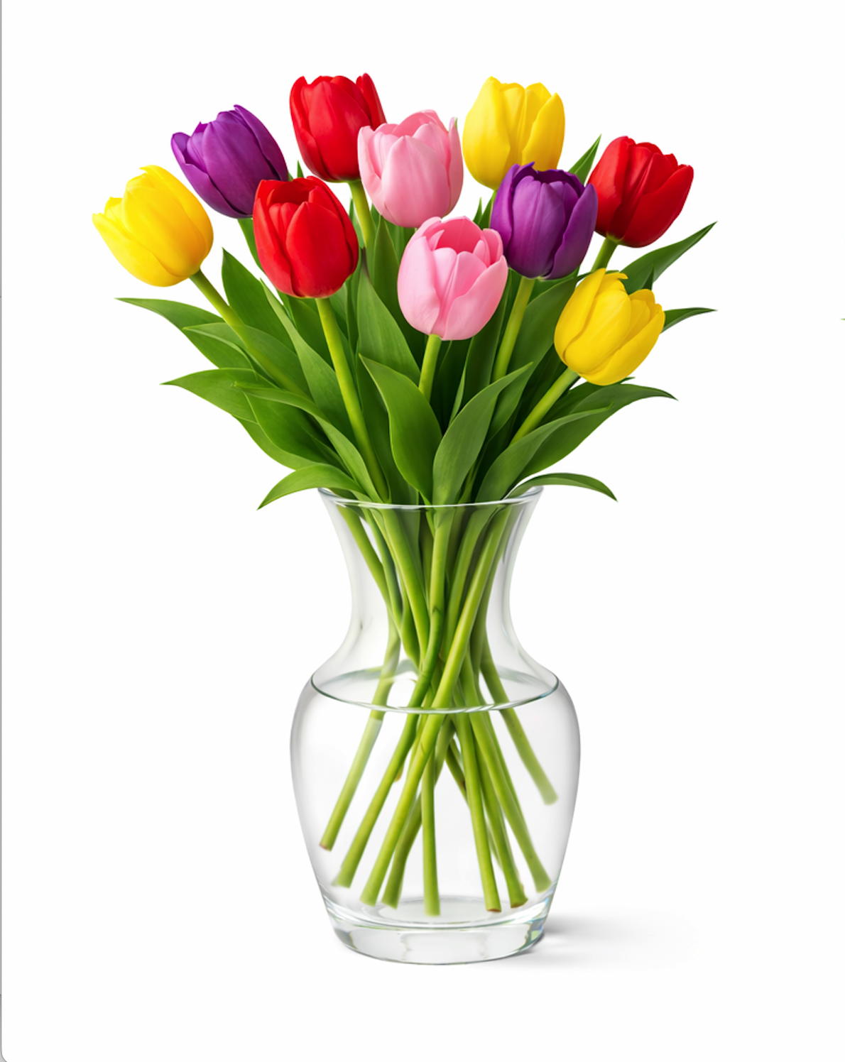 Kytice červených tulipánů